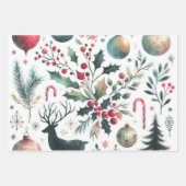 Rustic Woodland Christmas Inpakpapier Vel (Voorkant 3)