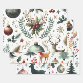 Rustic Woodland Christmas Inpakpapier Vel