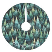 Rustic Woodland Christmas Kerstboom Rok (Voorkant)