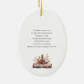 Rustic Woodland Christmas Oval Keramisch Ornament (Achterkant)