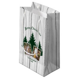 Rustic Woodland Christmas Photo Klein Cadeauzakje