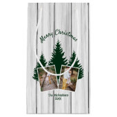 Rustic Woodland Christmas Photo Klein Cadeauzakje (Voorkant)