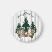 Rustic Woodland Christmas Photo Magneet (Voorkant)