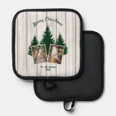 Rustic Woodland Christmas Photo Pannenlap (Voorkant / Achterkant)