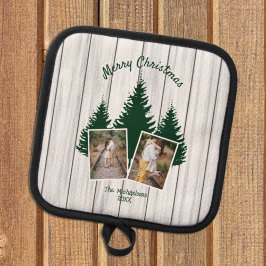 Rustic Woodland Christmas Photo Pannenlap