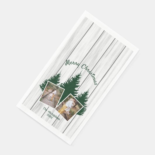 Rustic Woodland Christmas Photo Servet (Hoek)