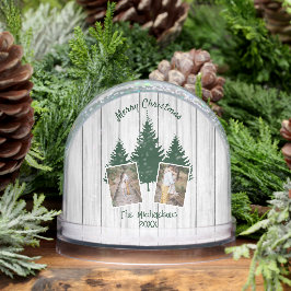 Rustic Woodland Christmas Photo Sneeuwbol