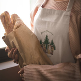 Rustic Woodland Christmas Photo Standaard Schort