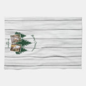 Rustic Woodland Christmas Photo Theedoek (Horizontaal)