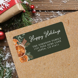 Rustic Woodland Christmas Retouradres Etiket