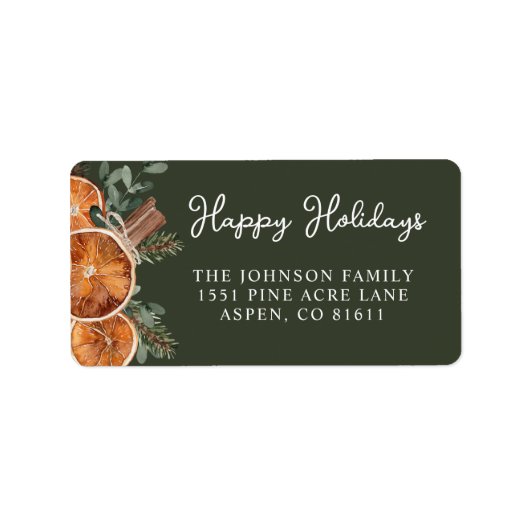 Rustic Woodland Christmas Retouradres Etiket (Voorkant)