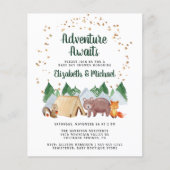 Rustic Woodland Couples Baby shower Uitnodiging (Voorkant)