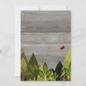 Rustic Woodland Creature Baby shower Uitnodiging (Achterkant)