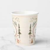 Rustic Woodland Creatures Baby shower Papieren Bekers (Links)