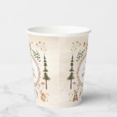 Rustic Woodland Creatures Baby shower Papieren Bekers (Rechts)