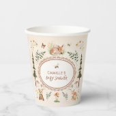 Rustic Woodland Creatures Baby shower Papieren Bekers (Voorkant)