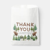 Rustic Woodland Dank u gunstzak voor One Happy Bedankzakje (Voorkant)
