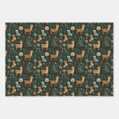 Rustic Woodland Deer & Christmas Pine Tree  Inpakpapier Vel (Voorkant)