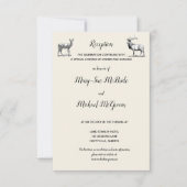 Rustic Woodland Deer Design Reception Kaart (Voorkant)