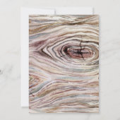 Rustic Woodland Deer Floral First Birthday Kaart (Achterkant)