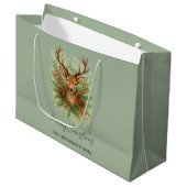 Rustic Woodland Deer Head with Winter Foliage -  Groot Cadeauzakje (Voorkant Gekanteld)