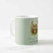 Rustic Woodland Deer Head with Winter Foliage - Koffiemok (Voorkant links)