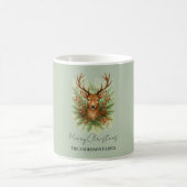 Rustic Woodland Deer Head with Winter Foliage - Koffiemok (Center)