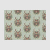Rustic Woodland Deer Head with Winter Foliage -  Tissuepapier (Voorkant)