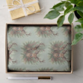 Rustic Woodland Deer Head with Winter Foliage -  Tissuepapier (Geschenk)