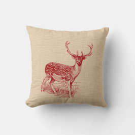 Rustic Woodland Deer Pillow Kussen