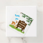 Rustic Woodland Deer Rabbit Hedgehog Birthday Bedankjes Labels (In situ)