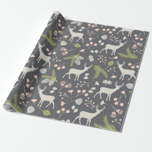 Rustic Woodland Deer Wrapping Paper Cadeaupapier