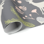 Rustic Woodland Deer Wrapping Paper Cadeaupapier (Rol Hoek)