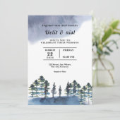 Rustic Woodland Editable Invitation Kaart (Staand voorkant)