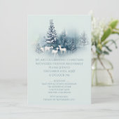 Rustic Woodland Evergreen Goats Kaart (Staand voorkant)