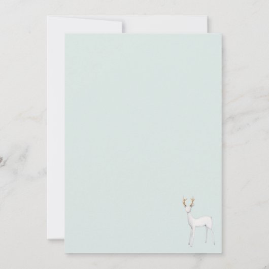 Rustic Woodland Evergreen Goats Kaart (Achterkant)