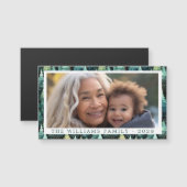 Rustic Woodland Familie Kerstfoto Magneet (Voorkant / Achterkant)