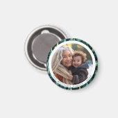 Rustic Woodland Familie Kerstfoto Magneet (Voorkant / Achterkant)