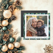 Rustic Woodland Familie Kerstfoto Magneet