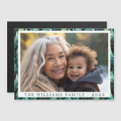 Rustic Woodland Familie Kerstfoto Magneet (Voorkant / Achterkant)