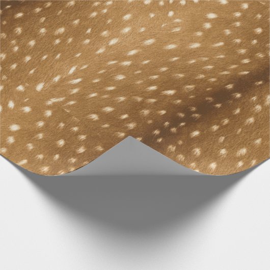 Rustic Woodland Fawn Spotted Deer Fur Cadeaupapier (Hoek)