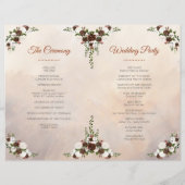 Rustic Woodland Feathers en Floral Bloom (Achterkant)