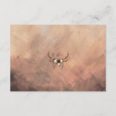 Rustic Woodland Feathers en Floral Bloom Informatiekaartje (Achterkant)