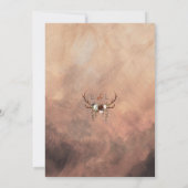 Rustic Woodland Feathers en Floral Bloom Kaart (Achterkant)