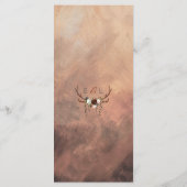 Rustic Woodland Feathers en Floral Bloom Menu (Achterkant)