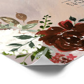 Rustic Woodland Feathers en Floral Bloom Poster (Hoek)