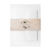 Rustic Woodland Feathers en Floral Bloom Uitnodigingen Wikkel (Voorkant Voorbeeld)