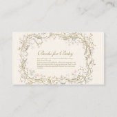 Rustic Woodland Fern Baby shower Boeken voor Baby Informatiekaartje (Voorkant)