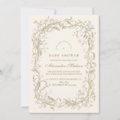 Rustic Woodland Fern Baby shower Kaart (Voorkant)