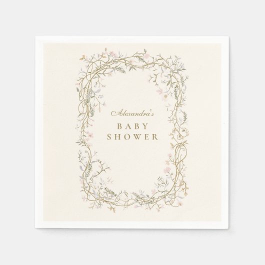 Rustic Woodland Fern Baby shower Servet (Voorkant)